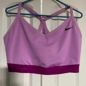 Nike Women's Lavender and Magenta Sports Bra